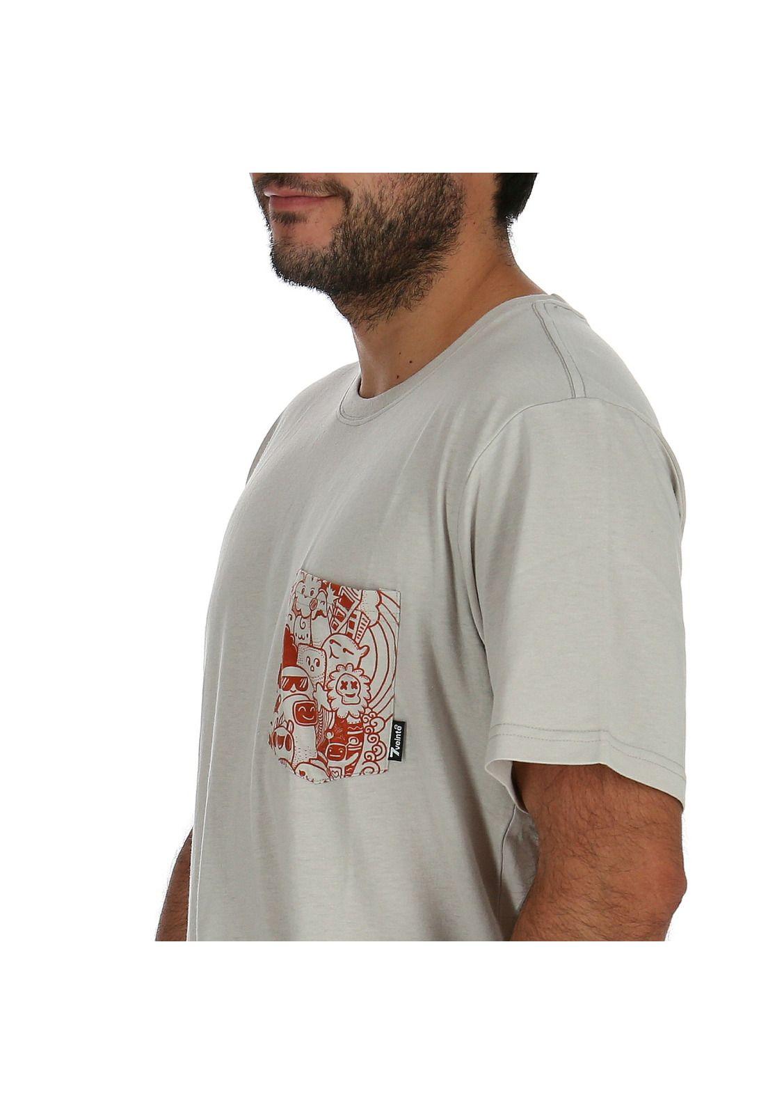 Polera M/C Hombre Pattern Ss Crema-4