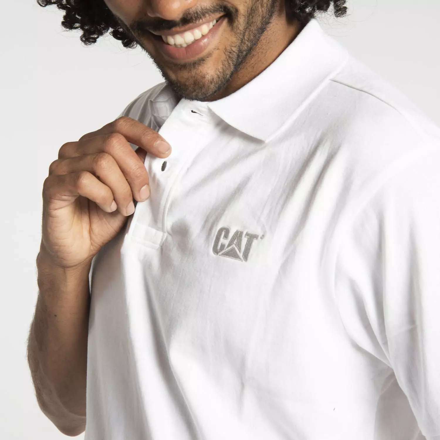 Polera Polo Hombre Fdtn Jersey Knit Pol Blanco-3