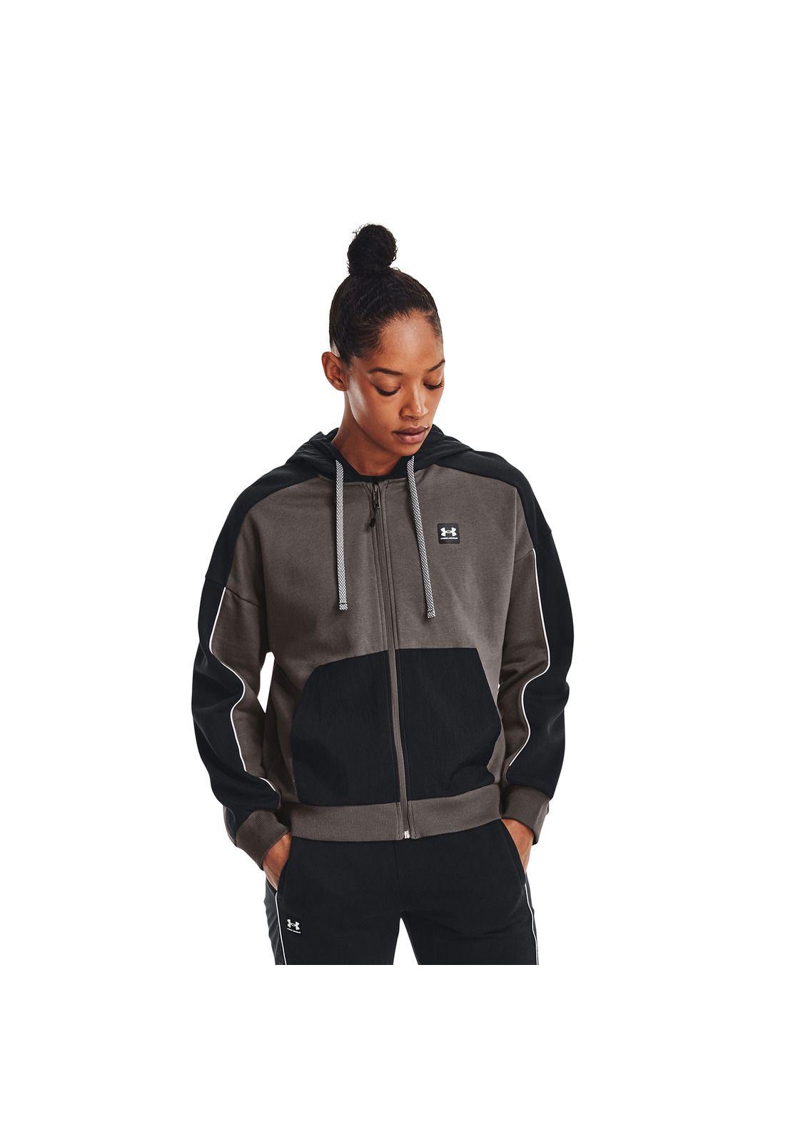 Polerón Rival Fleece Full ZIP mujer Negro-3