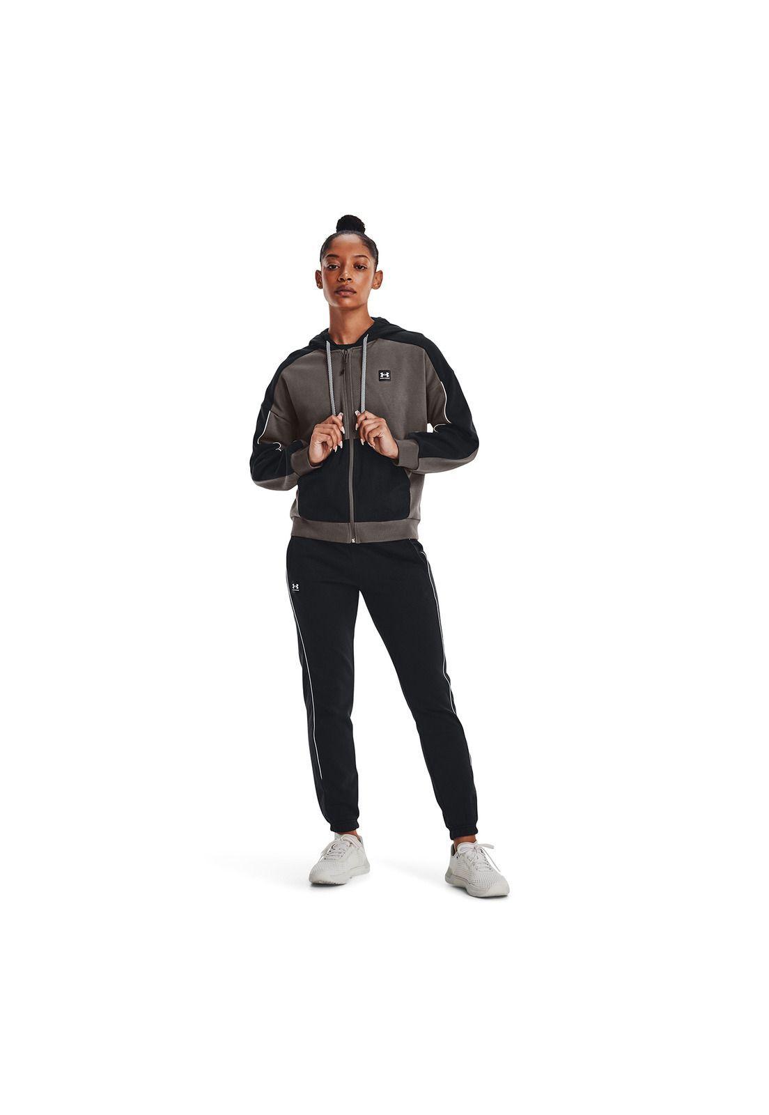 Polerón Rival Fleece Full ZIP mujer Negro-5