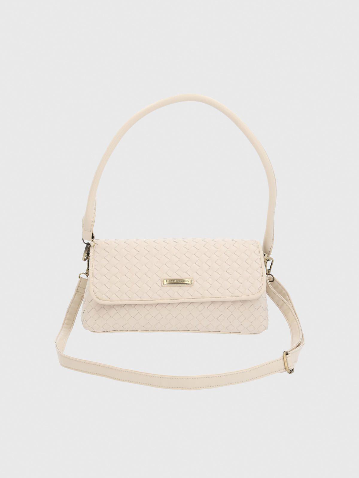 Cartera Ecocuero Mujer Brass Bag Blanco-3