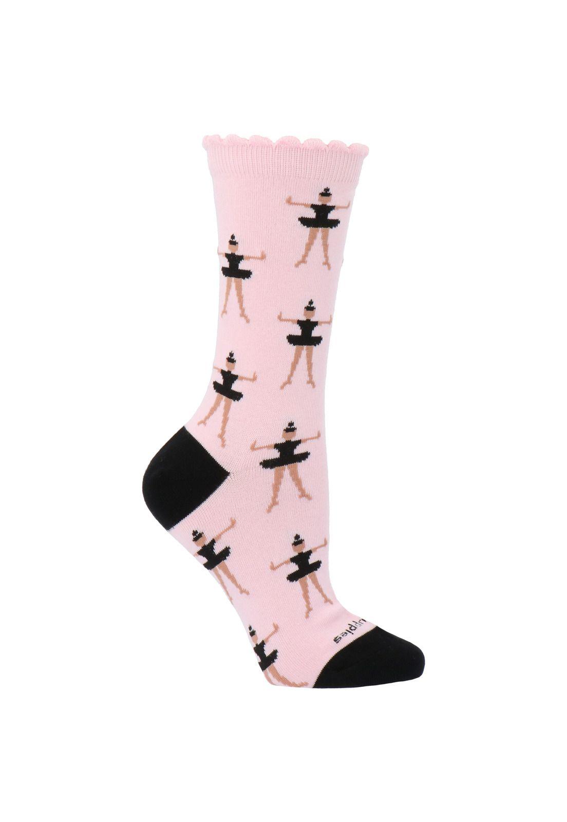Calcetín Algodón St Ballet Rosa Mujer-0