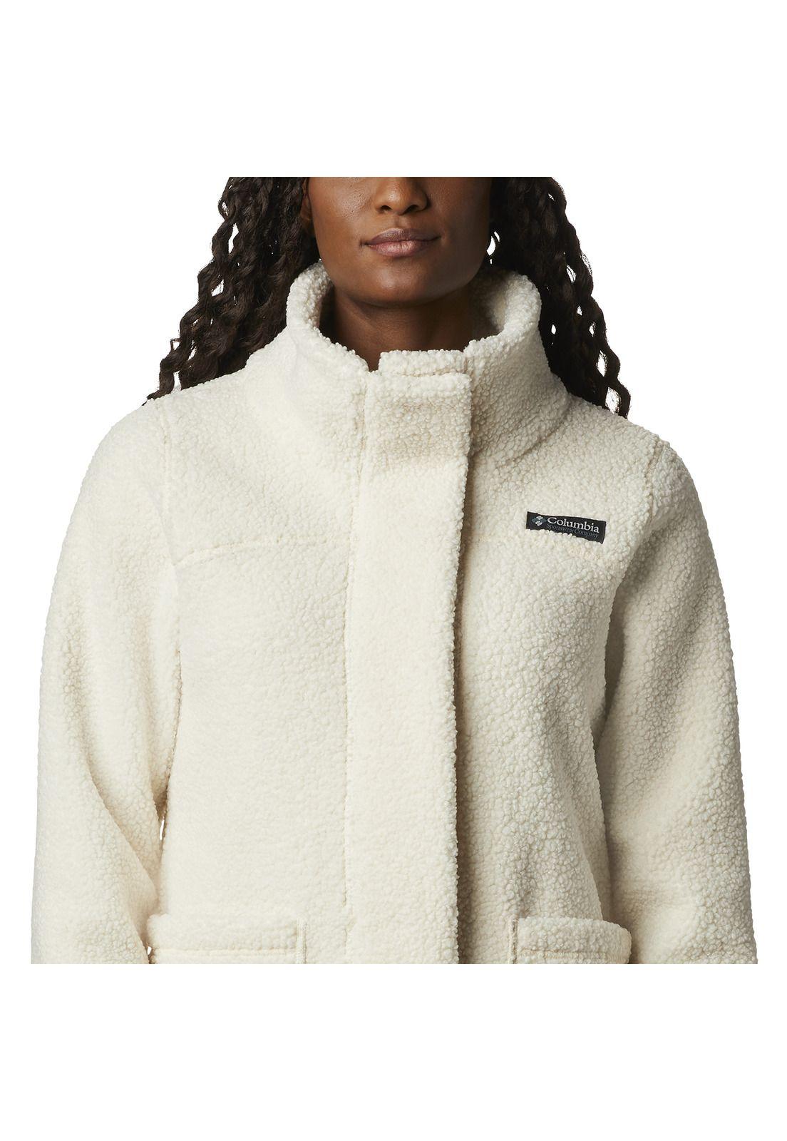 Chaqueta Mujer Panorama Long Jacket Polyester Blanco-1