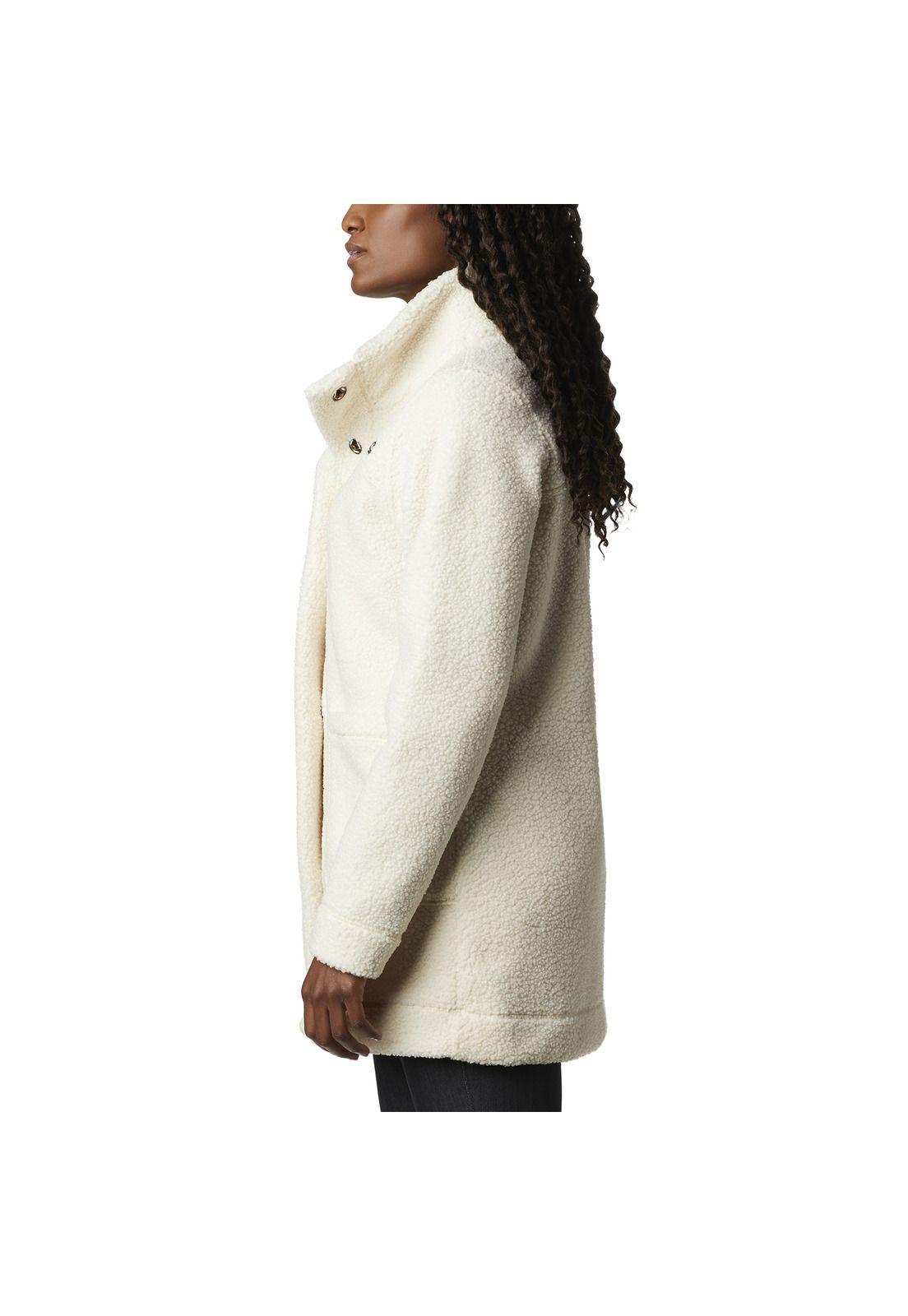 Chaqueta Mujer Panorama Long Jacket Polyester Blanco-3