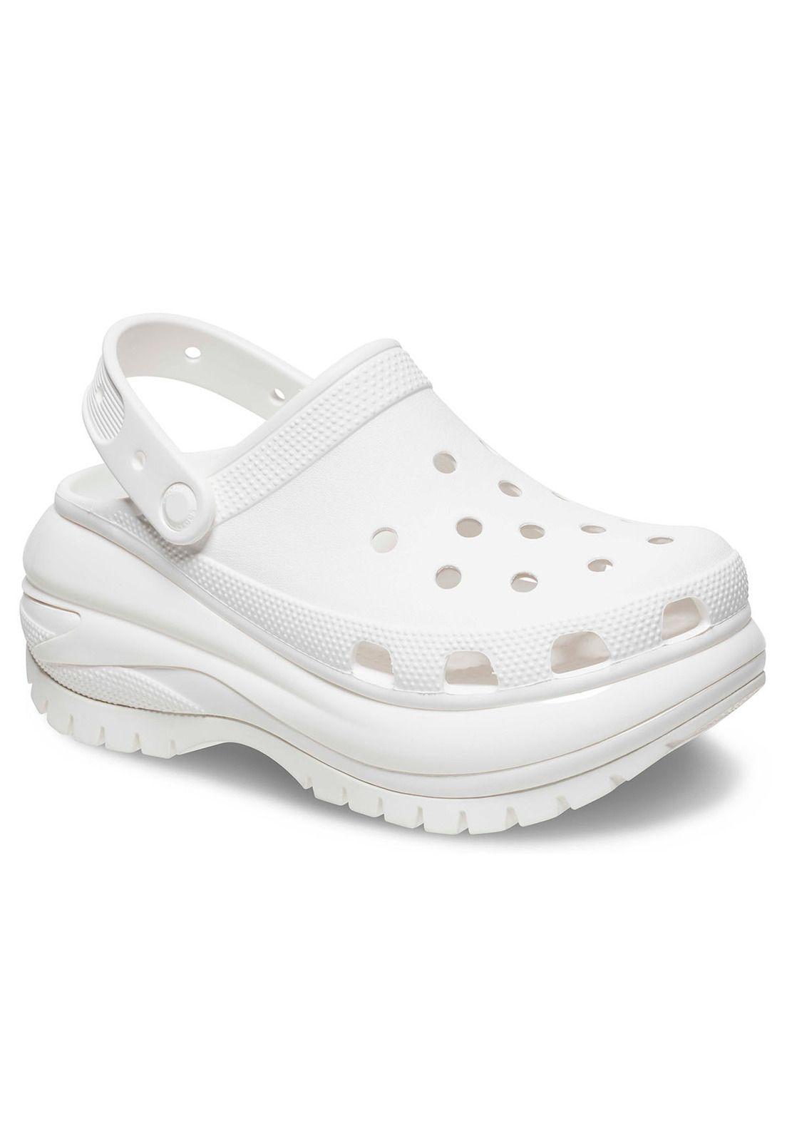 Zueco Crocs Mujer Mega Crush Clog Blanco-6