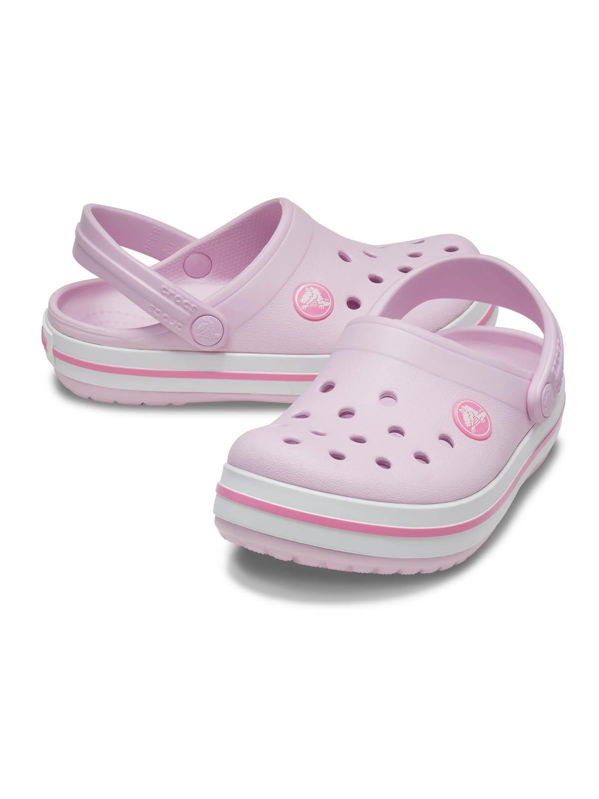 Zueco Niñas Pequeñas Crocband Clog Rosa-3