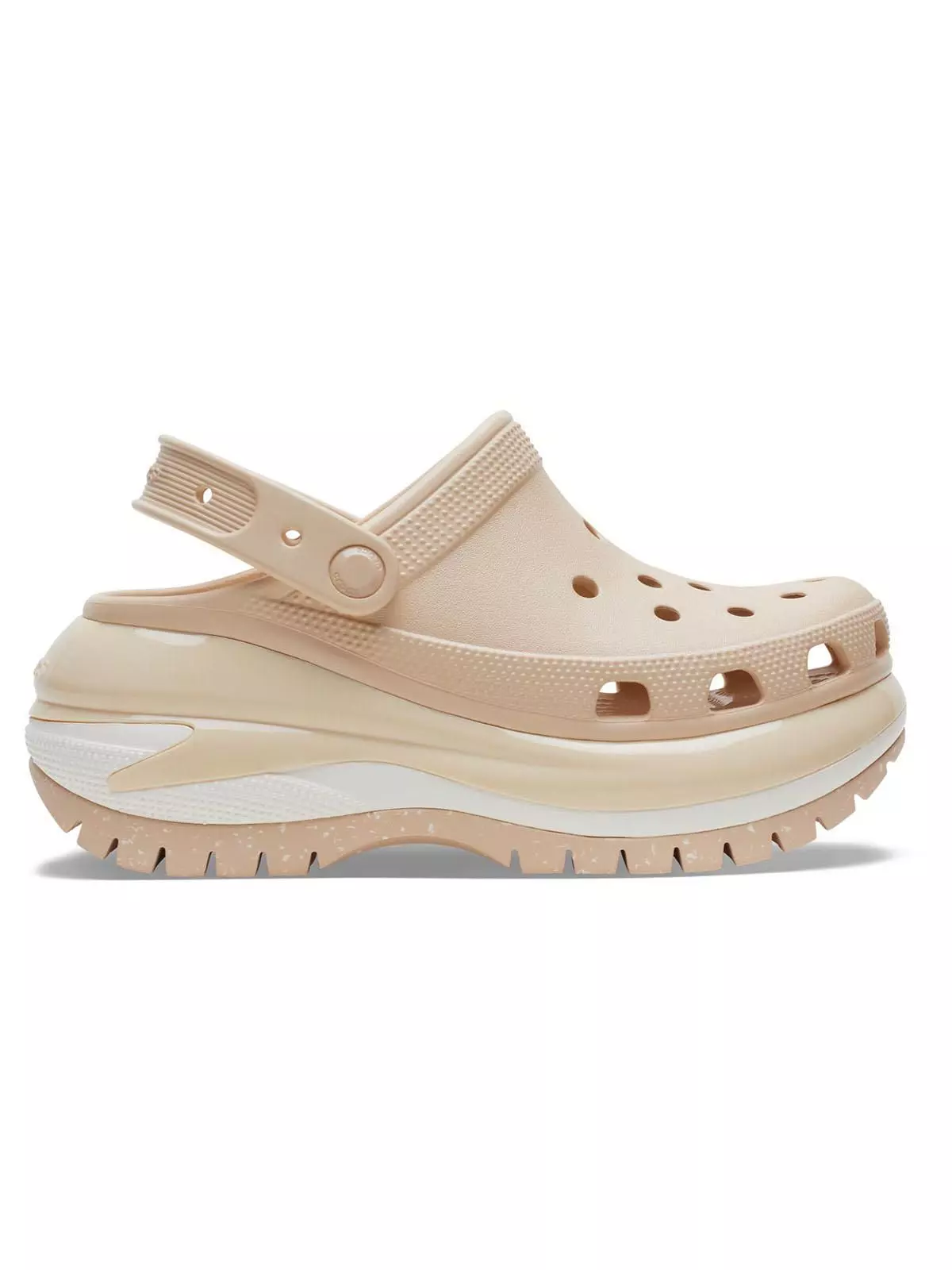Zueco Crocs Mujer Mega Crush Clog Beige Pastel-0