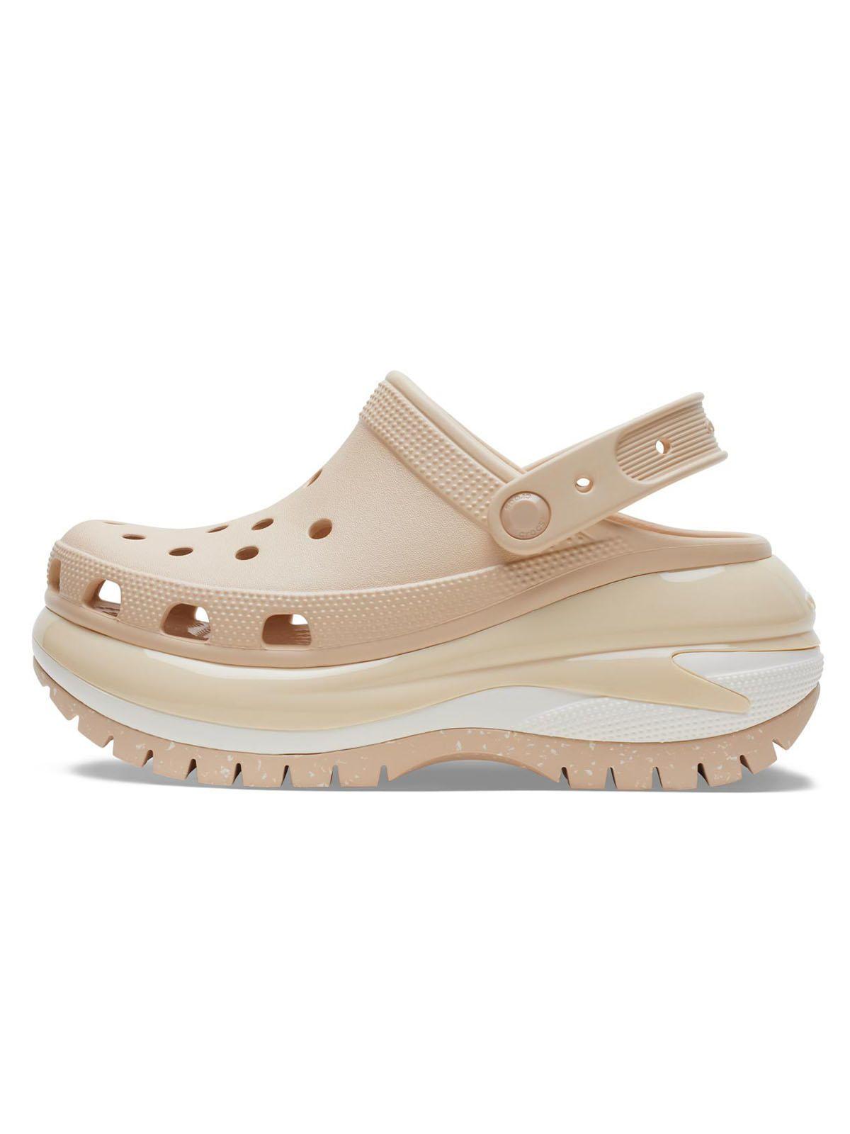 Zueco Crocs Mujer Mega Crush Clog Beige Pastel-1