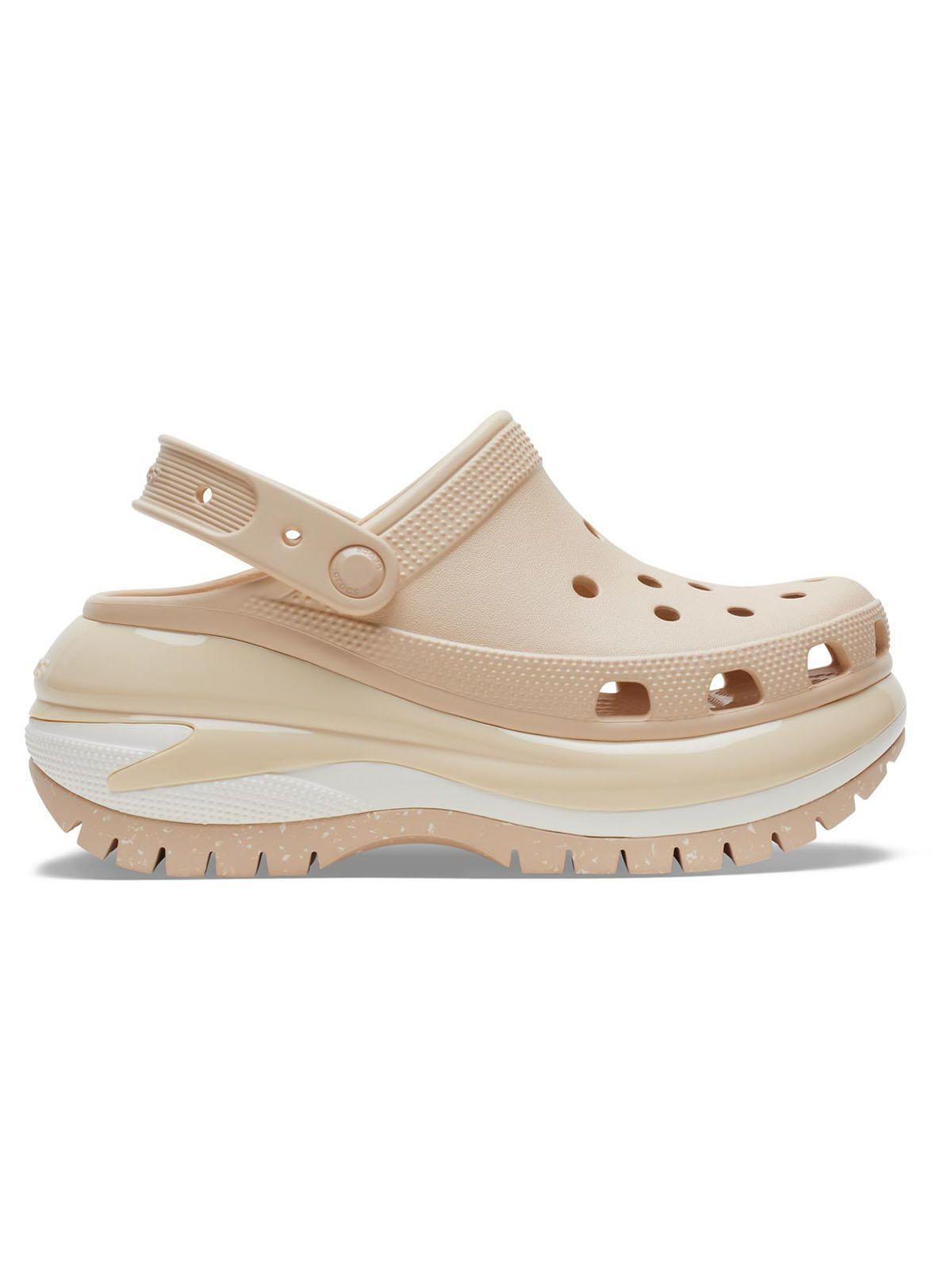 Zueco Crocs Mujer Mega Crush Clog Beige Pastel-0