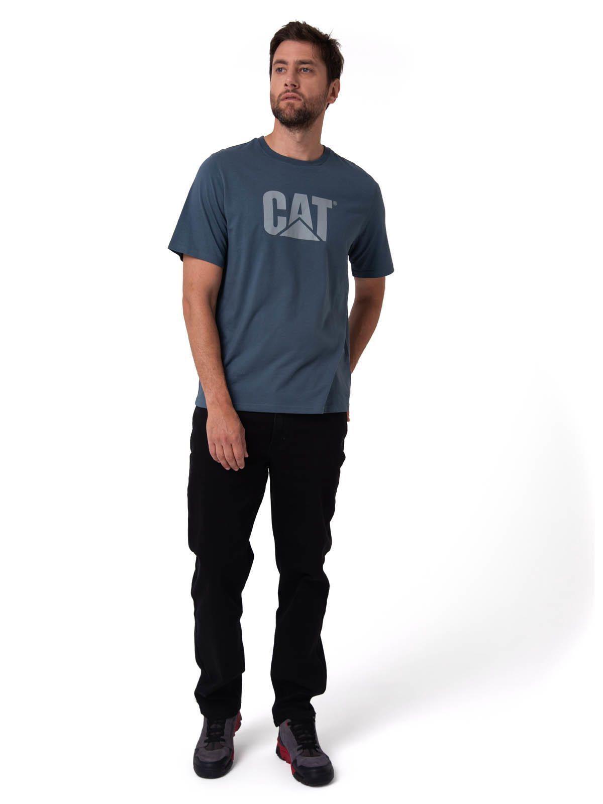 Polera Manga Corta Hombre Logo Azul-4