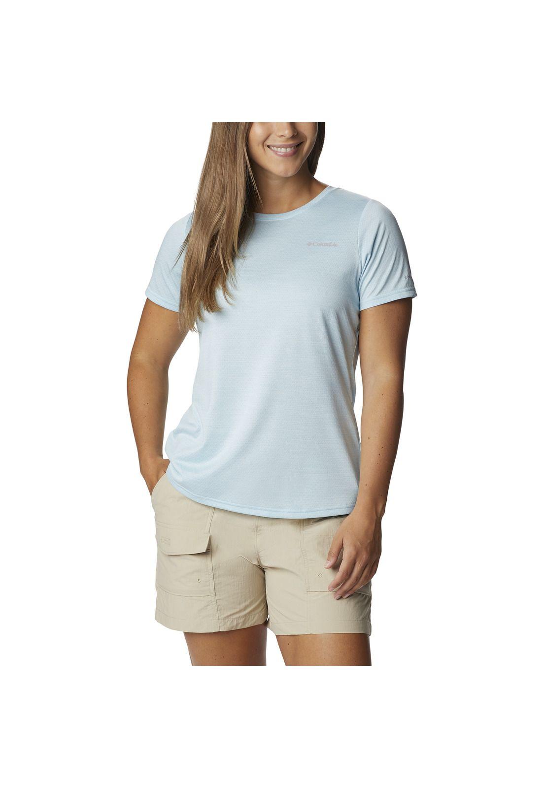 Polera M/C Alpine Chill Zero Celeste Mujer-0