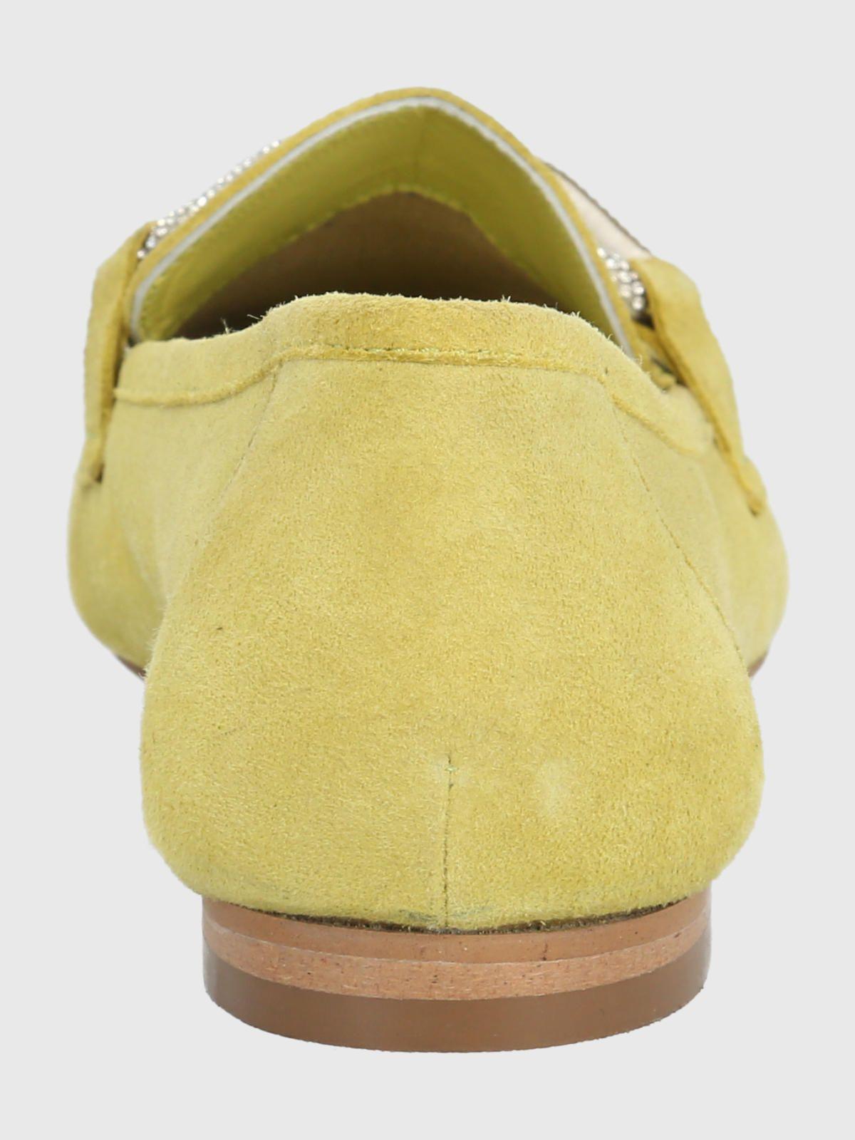 Mocasín Cuero Verde Limón  Mujer Dinnat -5