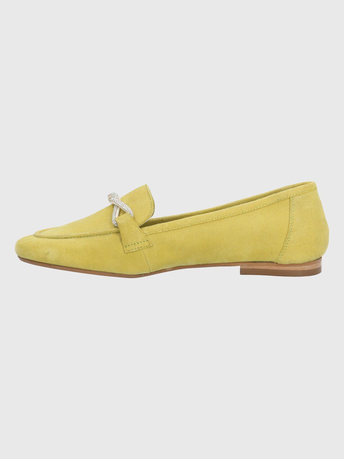 Mocasín Cuero Verde Limón  Mujer Dinnat -4