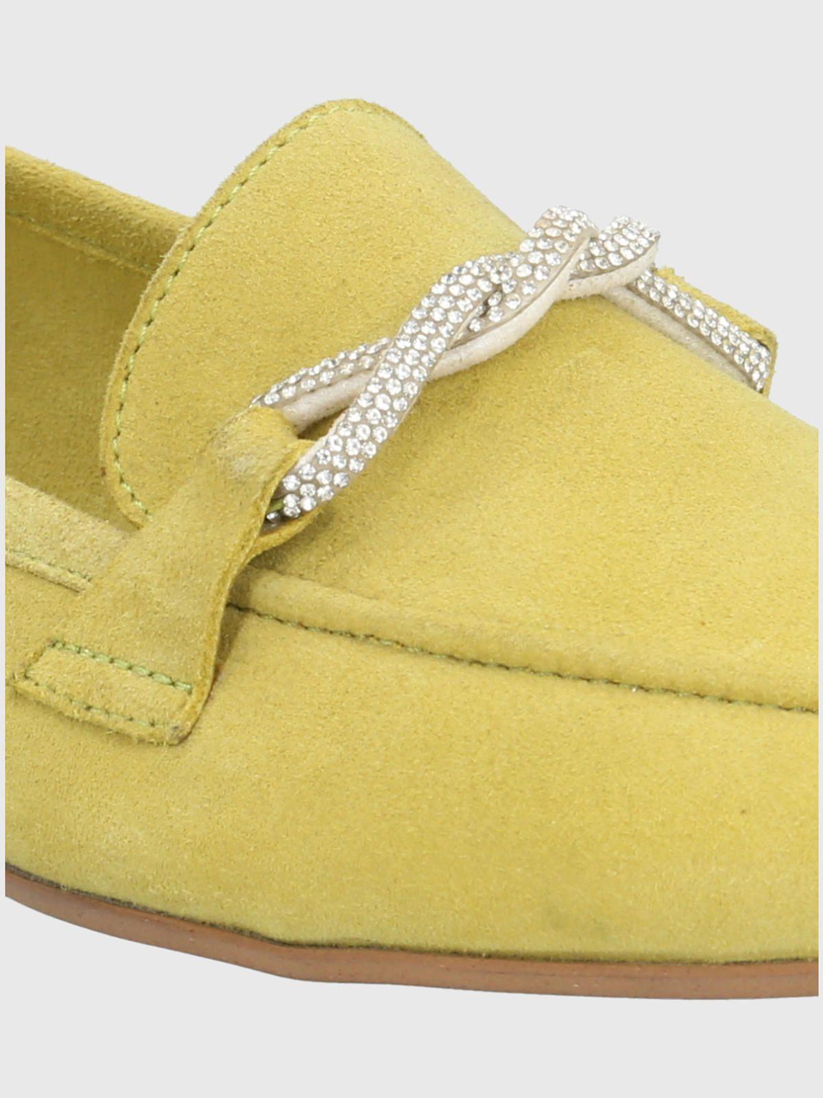 Mocasín Cuero Verde Limón  Mujer Dinnat -6
