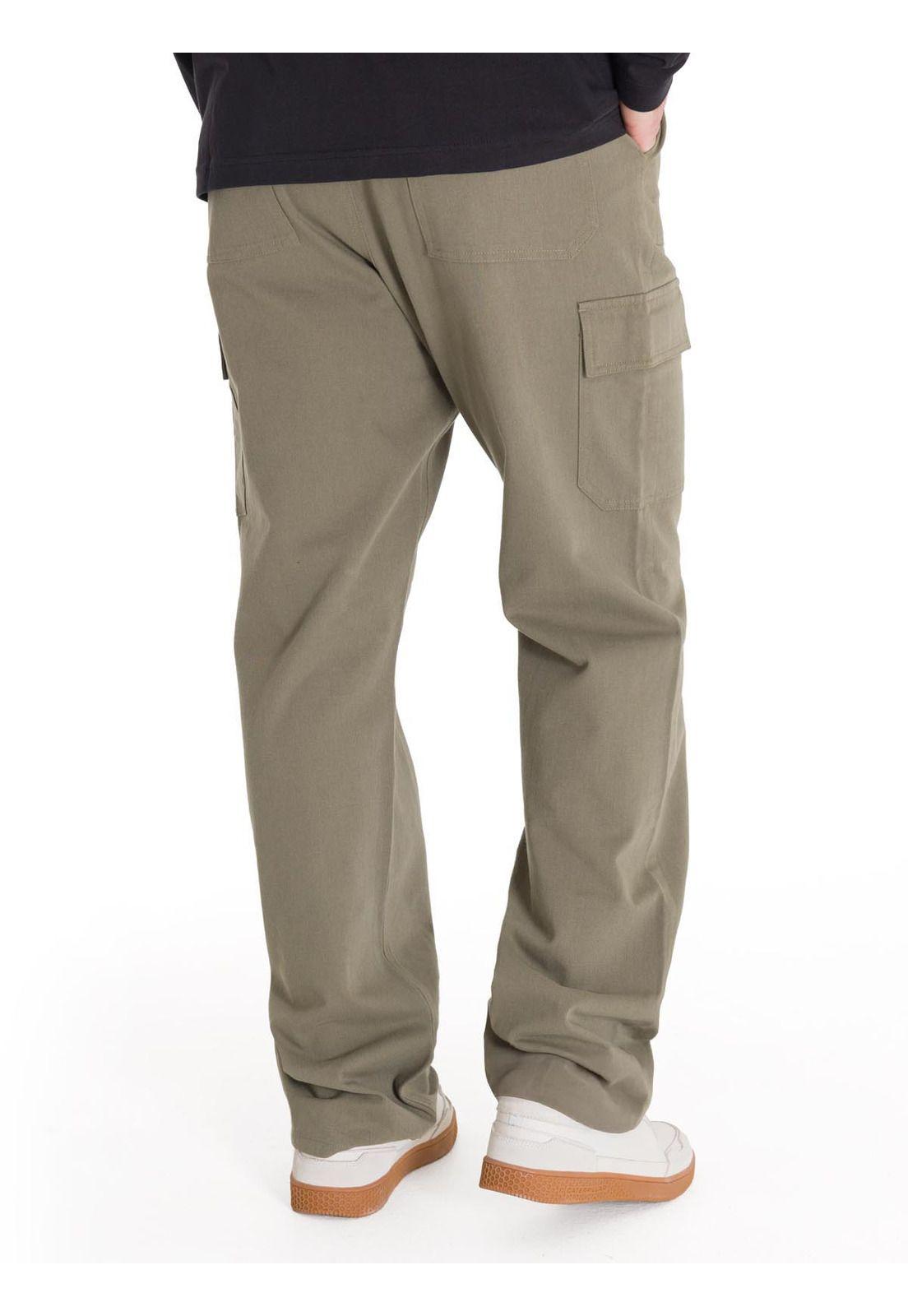 Pantalón Heritage Straight Cargo Hombre Verde-3