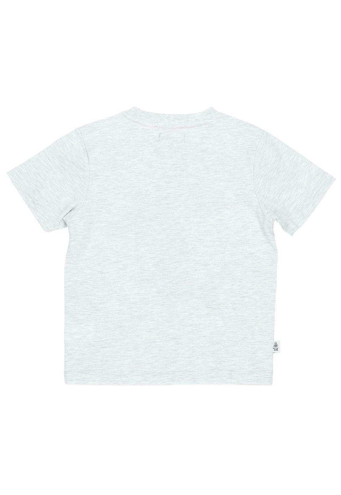Polera M/C Niño Shark Gris Claro-1