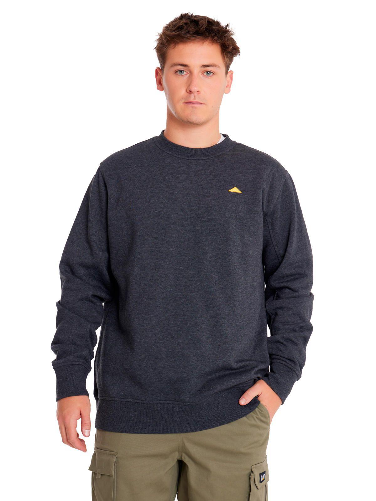 Polerón Hombre Heather Caterpillar Logo Crew Negro-0