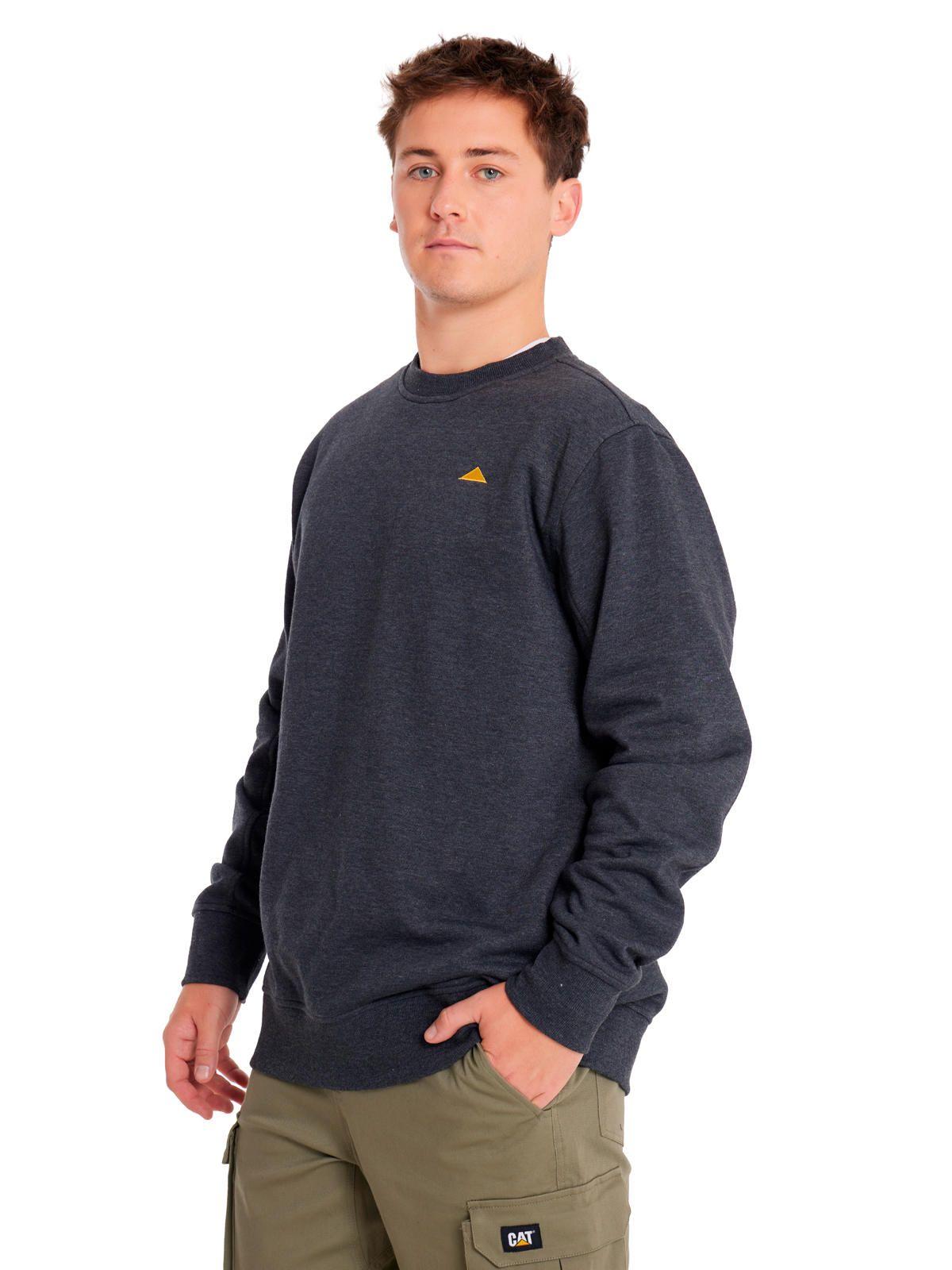 Polerón Hombre Heather Caterpillar Logo Crew Negro-1