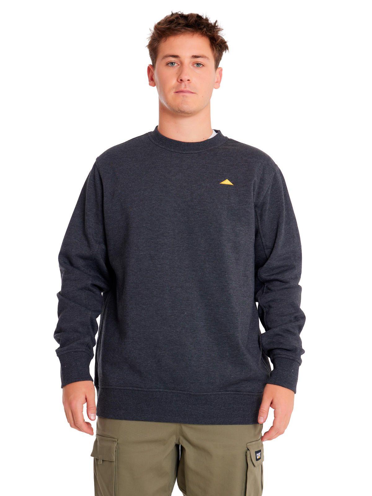 Polerón Hombre Heather Caterpillar Logo Crew Negro-4
