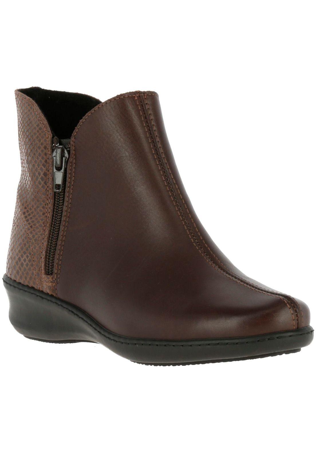 Botin Mujer Cuero Heidi Café-0