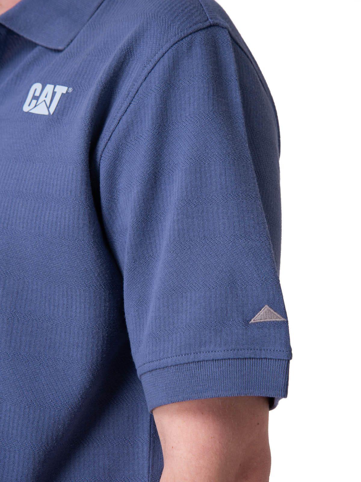 Polera Manga Corta Cat Logo Jersey Polo Hombre Azul-4