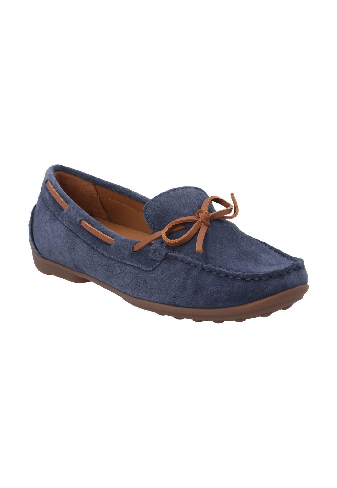 Mocasín Cuero Mujer Mena Azul-1