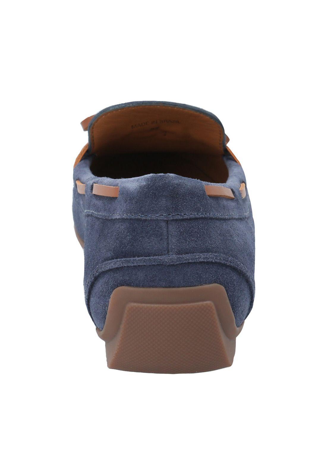 Mocasín Cuero Mujer Mena Azul-6