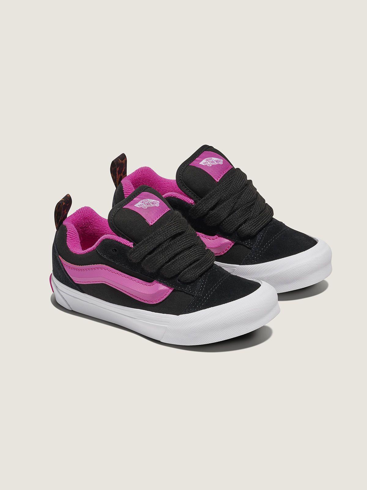 Zapatilla Niña Knu Skool Negro con rosado Vans-1