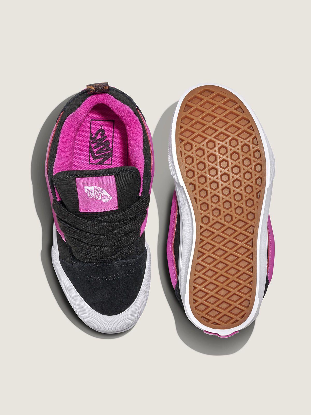 Zapatilla Niña Knu Skool Negro con rosado Vans-4