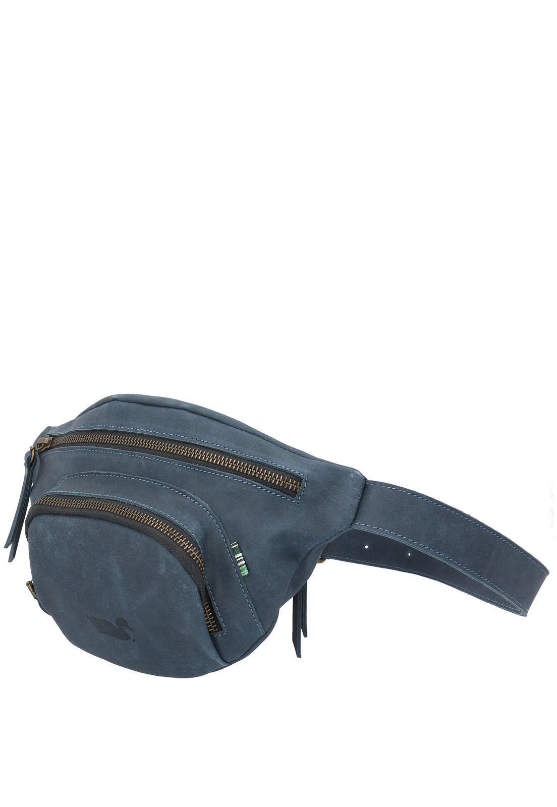 Banano Cuero Mujer Ema Waist Azul-1