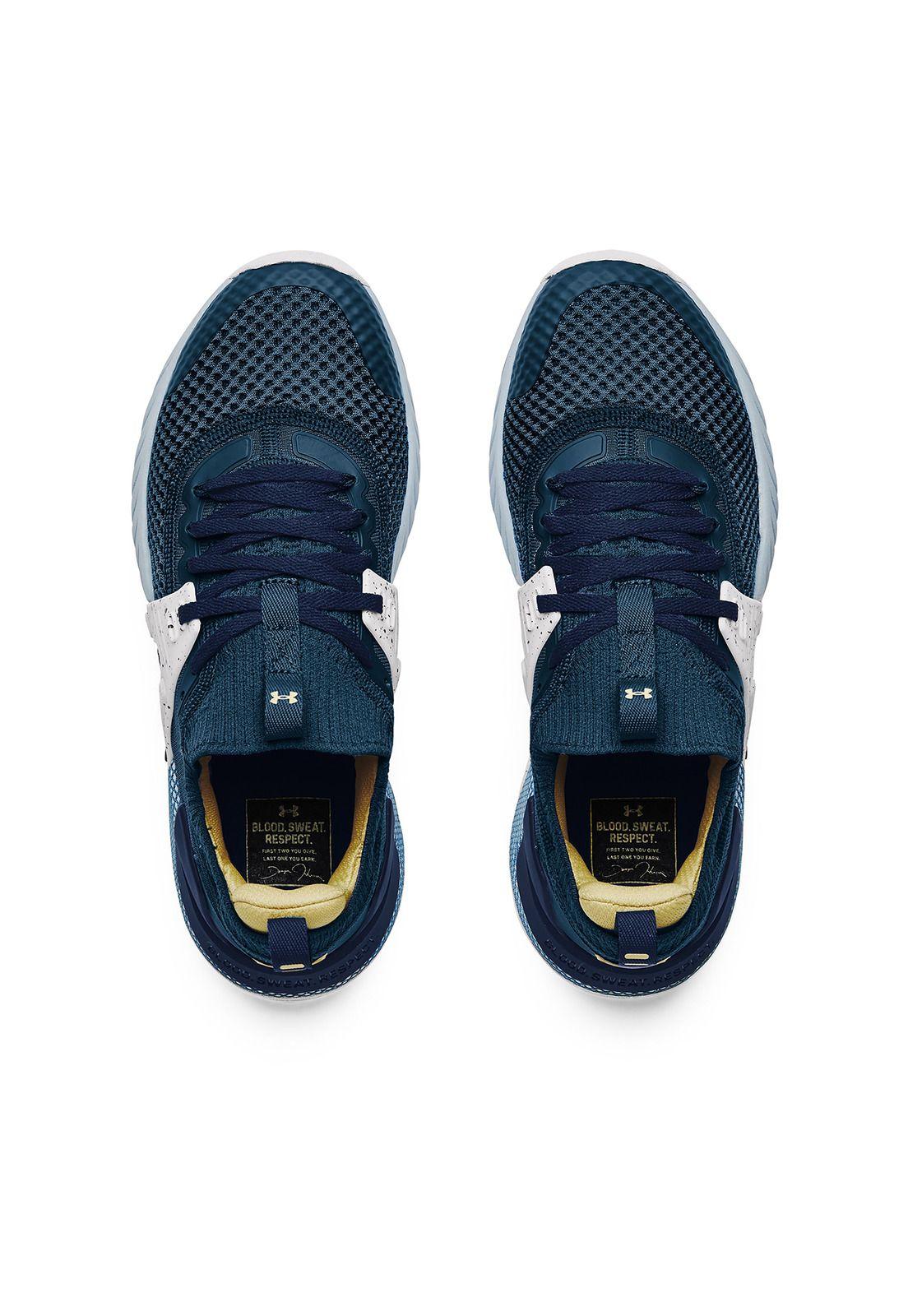 Zapatilla Unisex Gs Project Rock 4 Azul-3