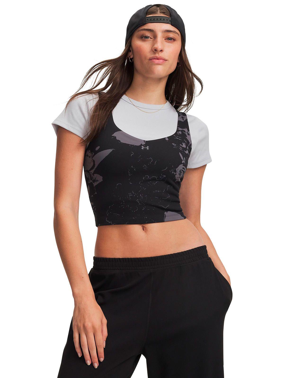 Polera Motion Print negra Mujer-0