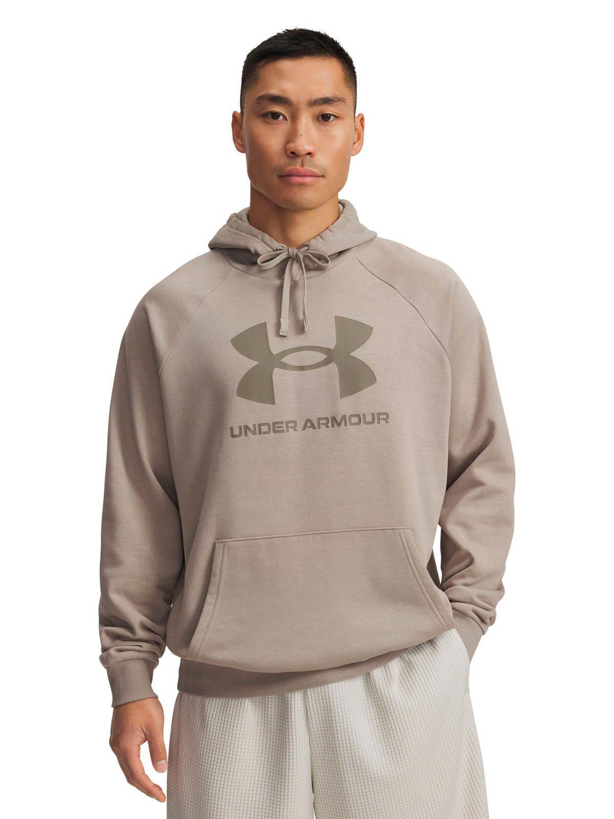 Poleron Lifestyle para hombre Rival Fleece Logo café -0