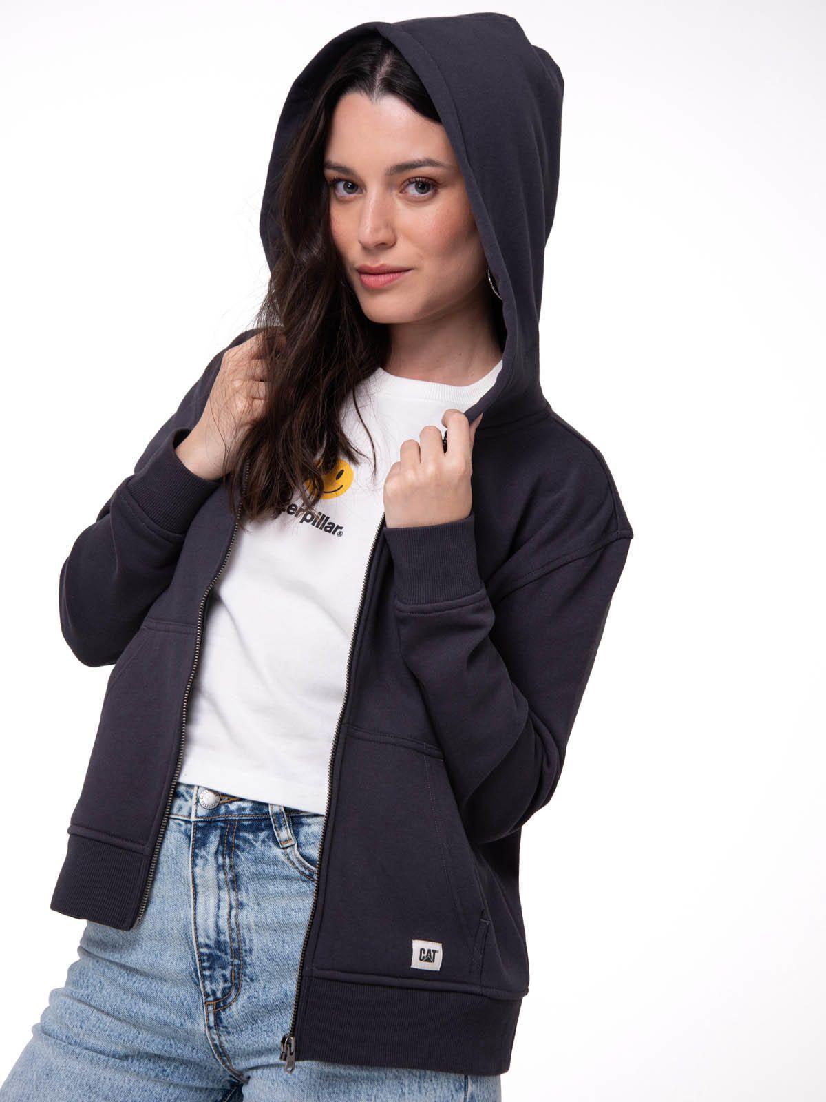 Polerón Mujer Patch Full Zip Negro-1