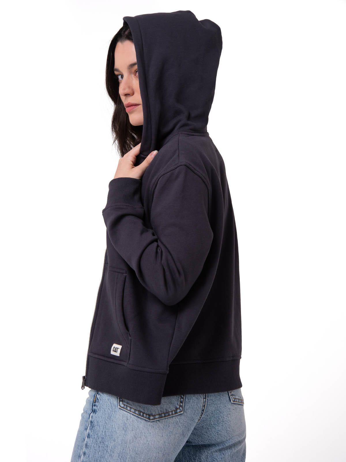 Polerón Mujer Patch Full Zip Negro-3