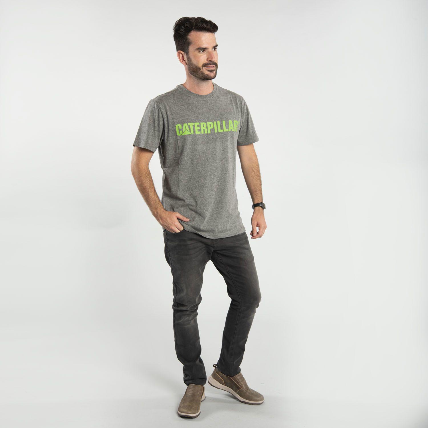 Polera M/C Hombre Slim Fit Caterpillar Gris Oscuro-4