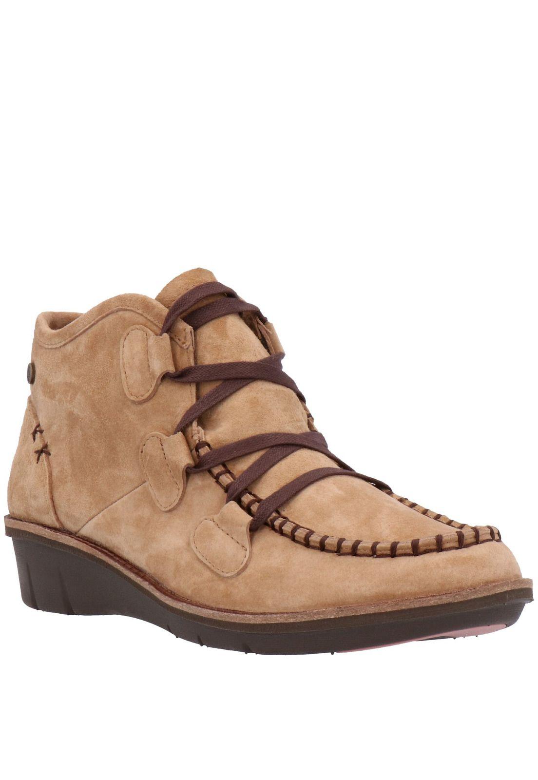Botin Mujer Cuero Lume Café-0