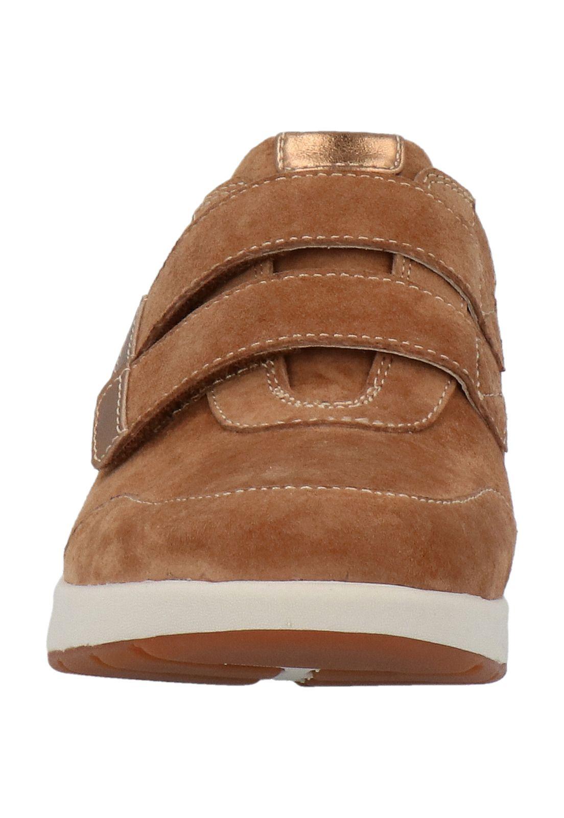 Zapato Cuero Mujer Spinal Velcro Camel-2