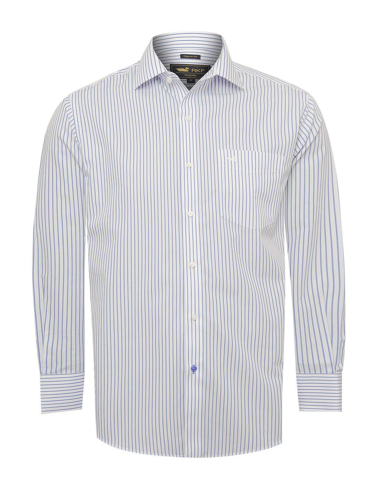 Camisa Cuello Italiano Azul Hombre WF-1