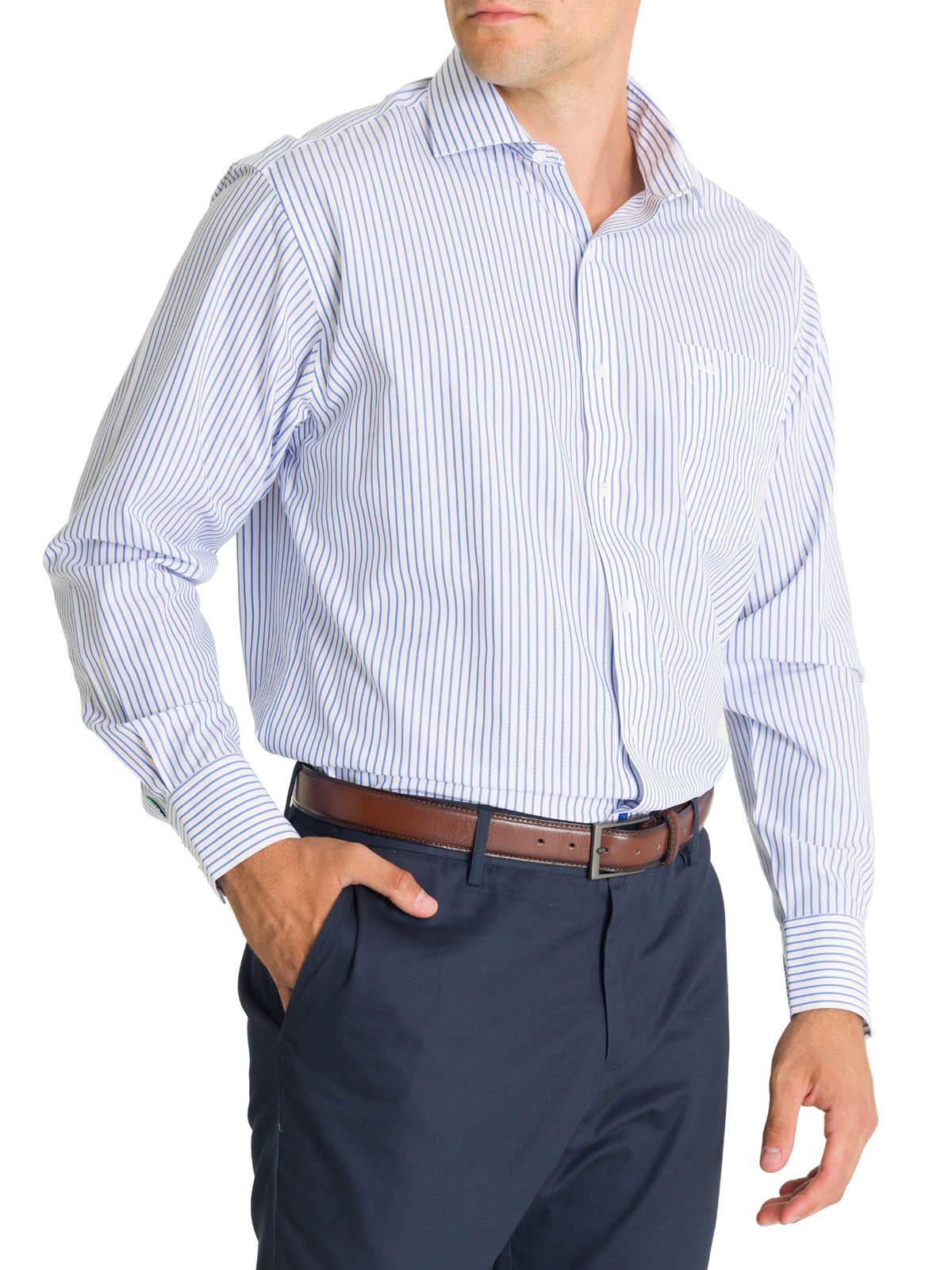 Camisa Cuello Italiano Azul Hombre WF-7