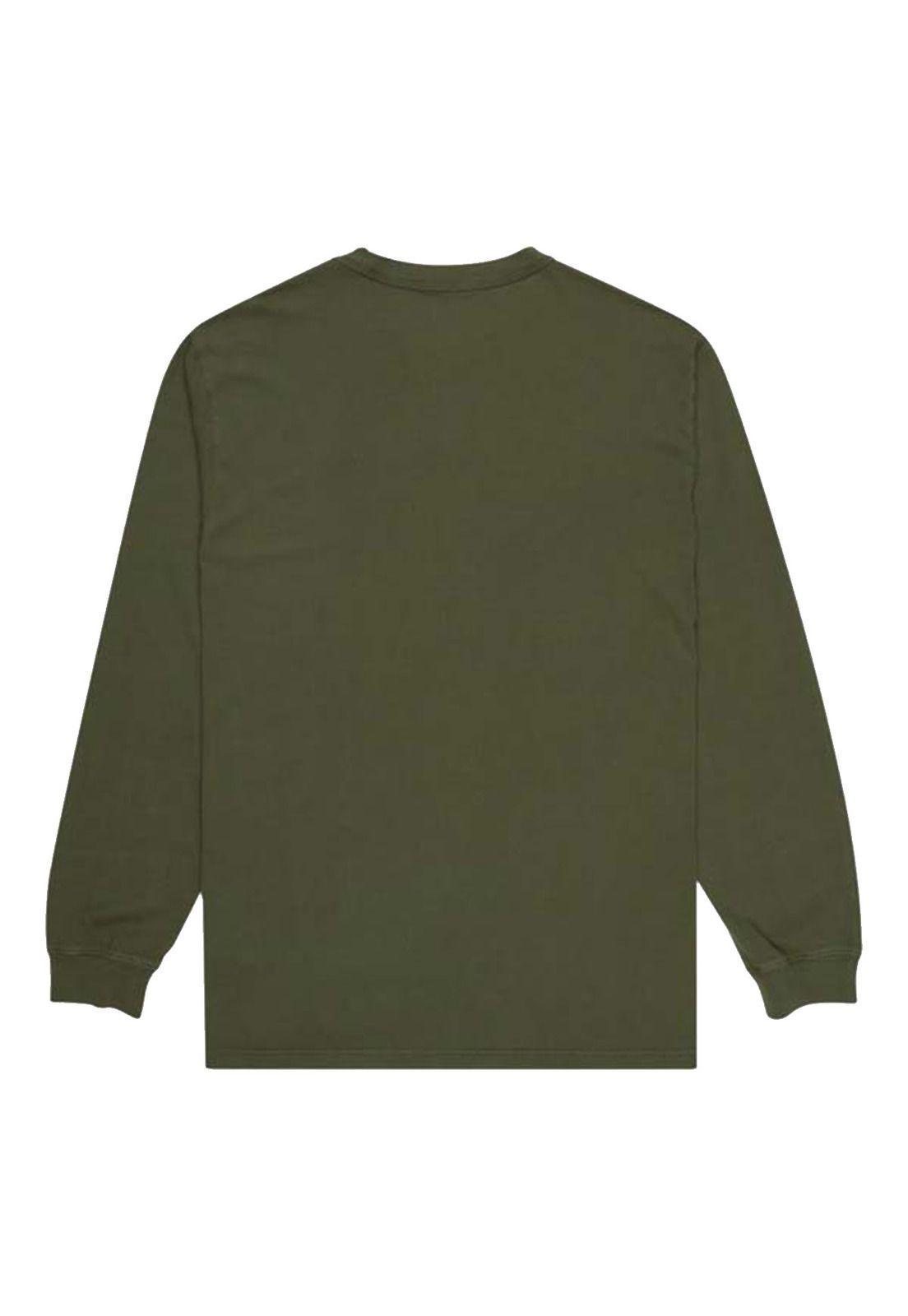 Polera Hombre Basic Pocket Pigment Verde-1