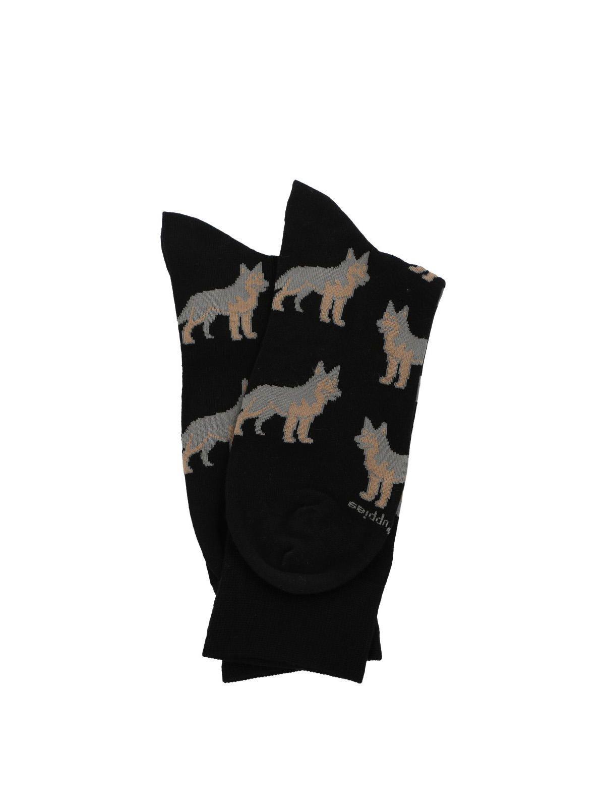 Calcetín Algodón Hombre C Pastor Negro-2