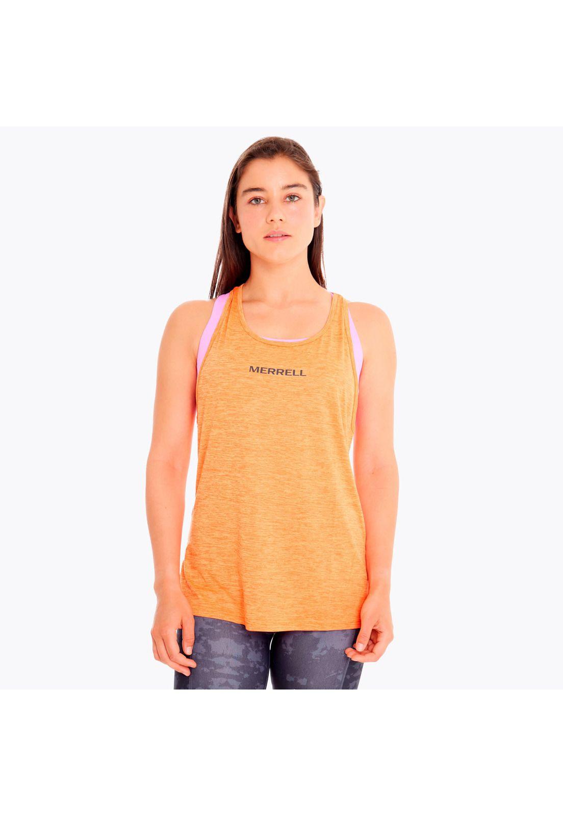 Polera Mujer Trail Running Edic Skyfire Naranjo-0