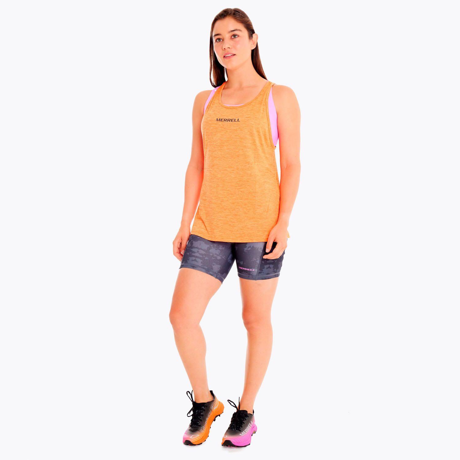 Polera Mujer Trail Running Edic Skyfire Naranjo-4