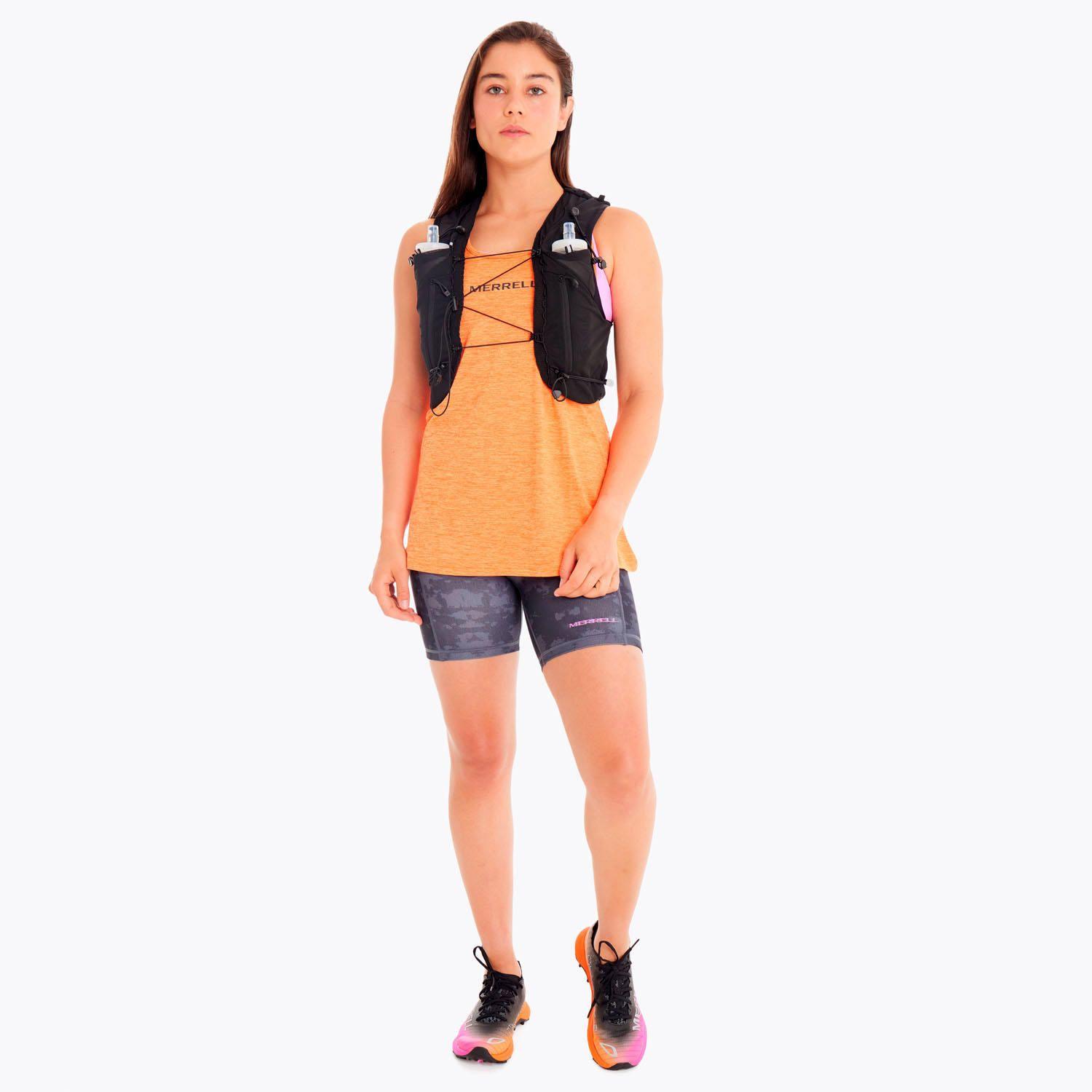 Polera Mujer Trail Running Edic Skyfire Naranjo-5