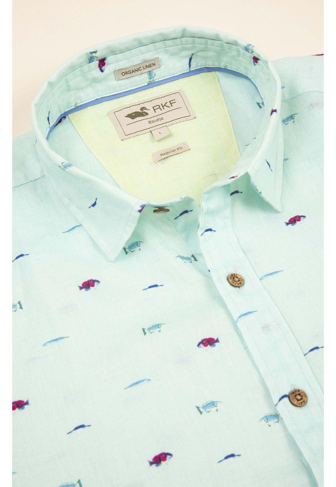 Camisa Lino Orgánico Hombre Nature Naranja-1