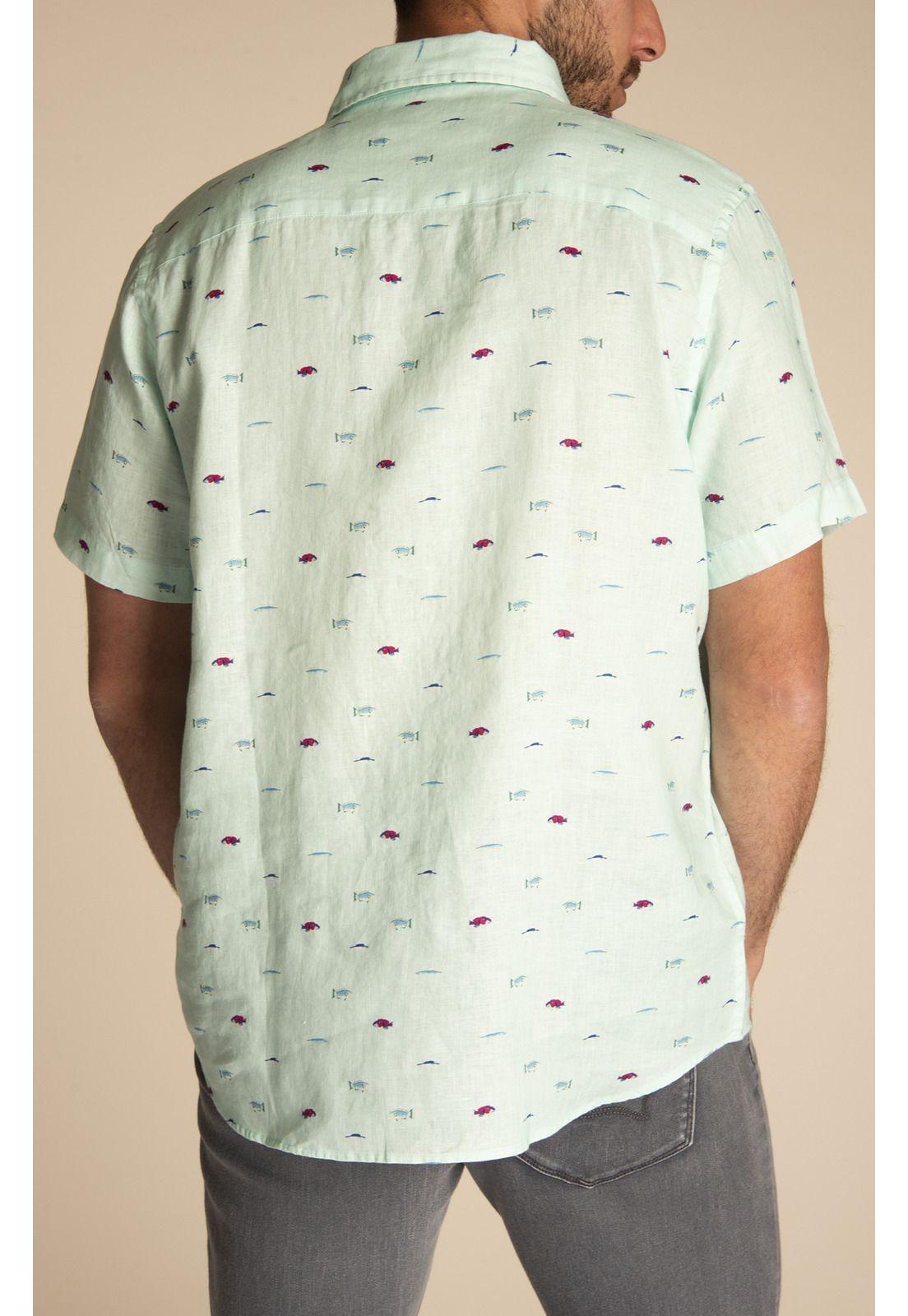 Camisa Lino Orgánico Hombre Nature Naranja-6