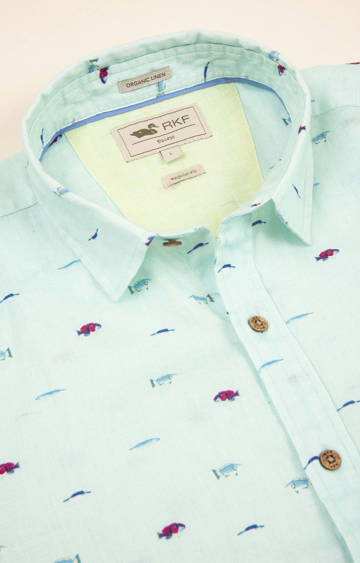 Camisa Lino Orgánico Hombre Nature Naranja-1