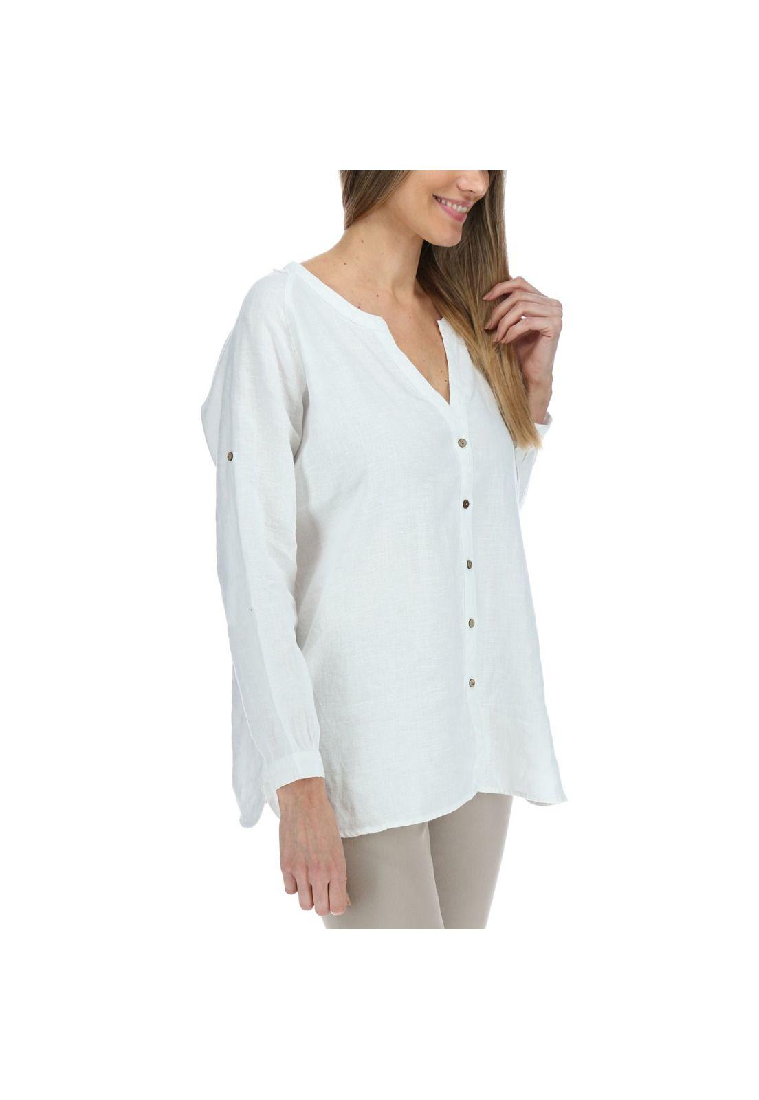 Blusa Manga Larga Mujer Maite Blanco-3