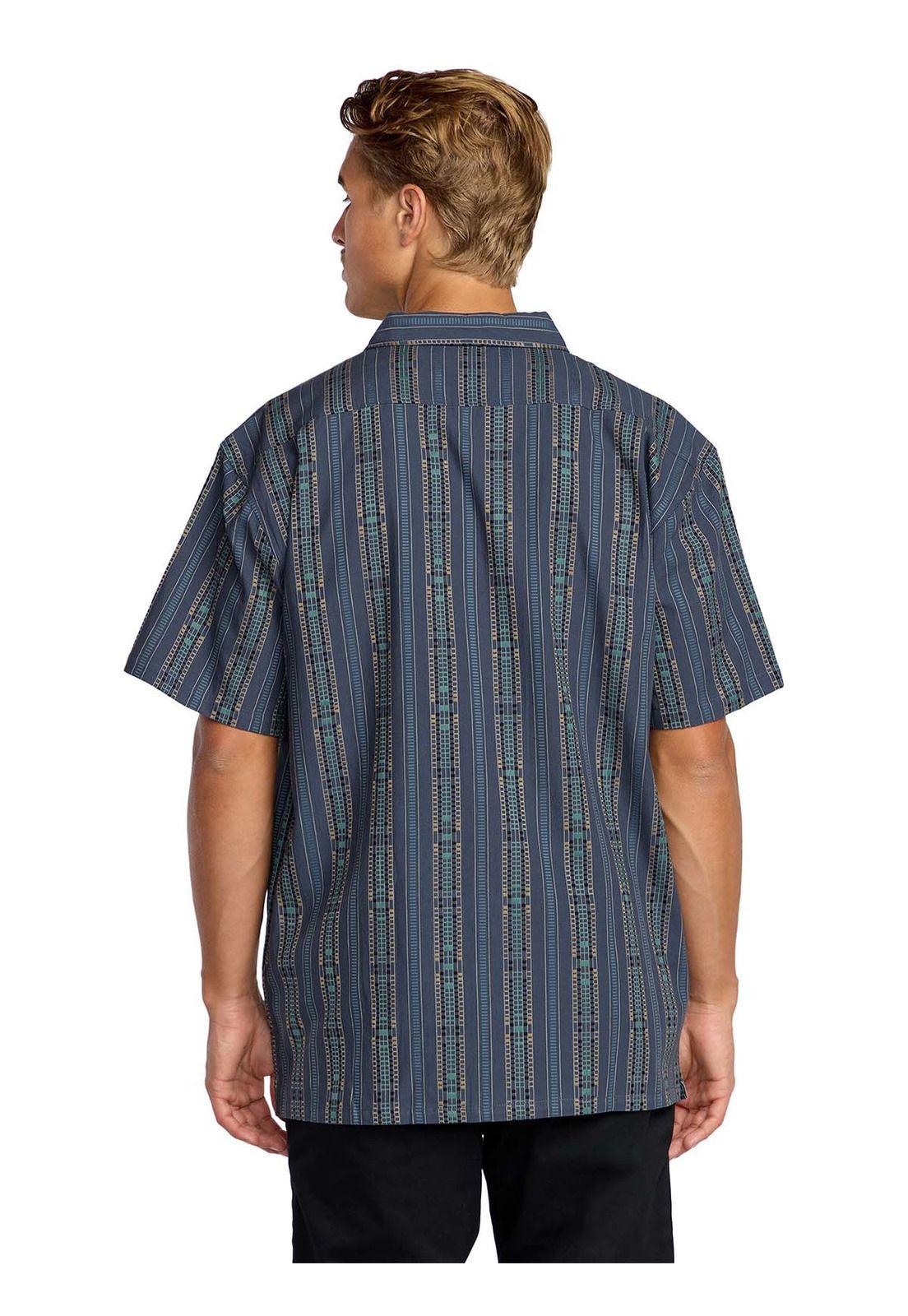 Camisa m/c Hombre Sundays jacquard Azul-6